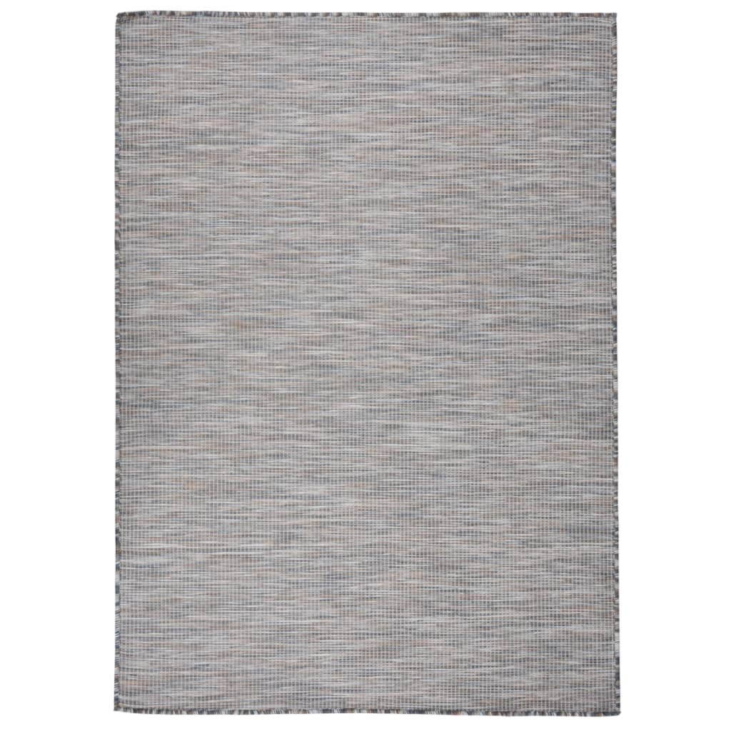 VidaXL Flachgewebter Outdoor-Teppich 200x280 cm Braun und Blau