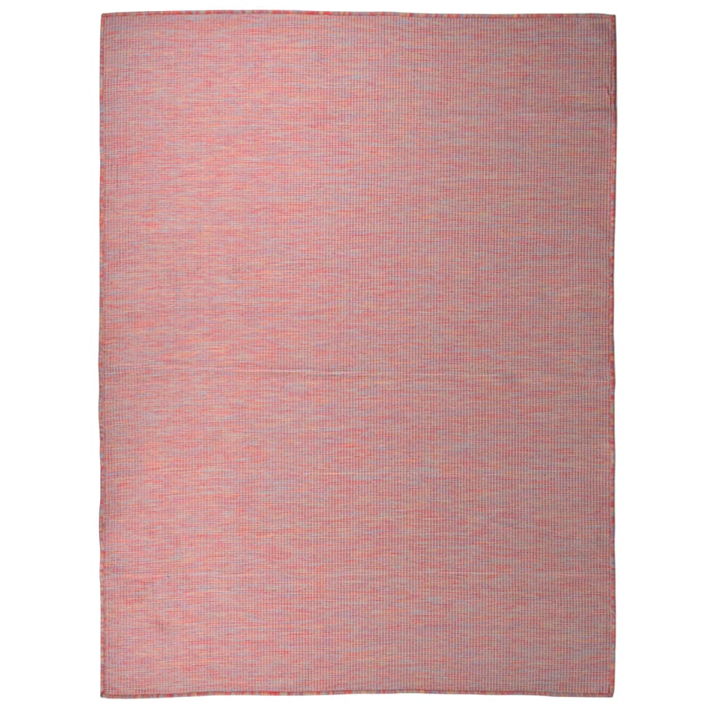VidaXL Flachgewebter Outdoor-Teppich 120x170 cm Rot