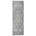 VidaXL Gemusterter, flachgewebter Outdoor-Teppich 80x250 cm Blau