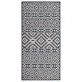 VidaXL Gemusterter, flachgewebter Outdoor-Teppich 80x150 cm Blau
