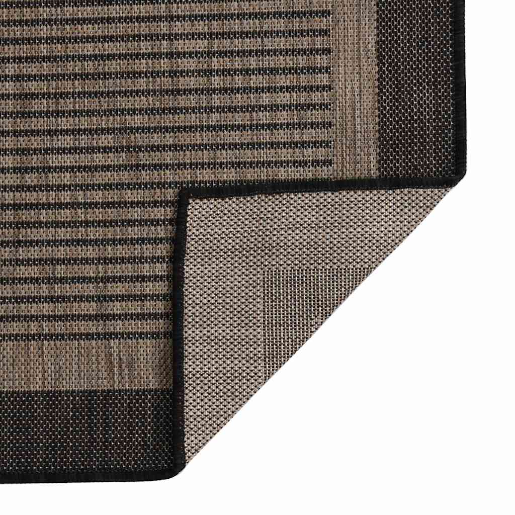 VidaXL Flachgewebter Outdoor-Teppich 200x280 cm Dunkelbraun