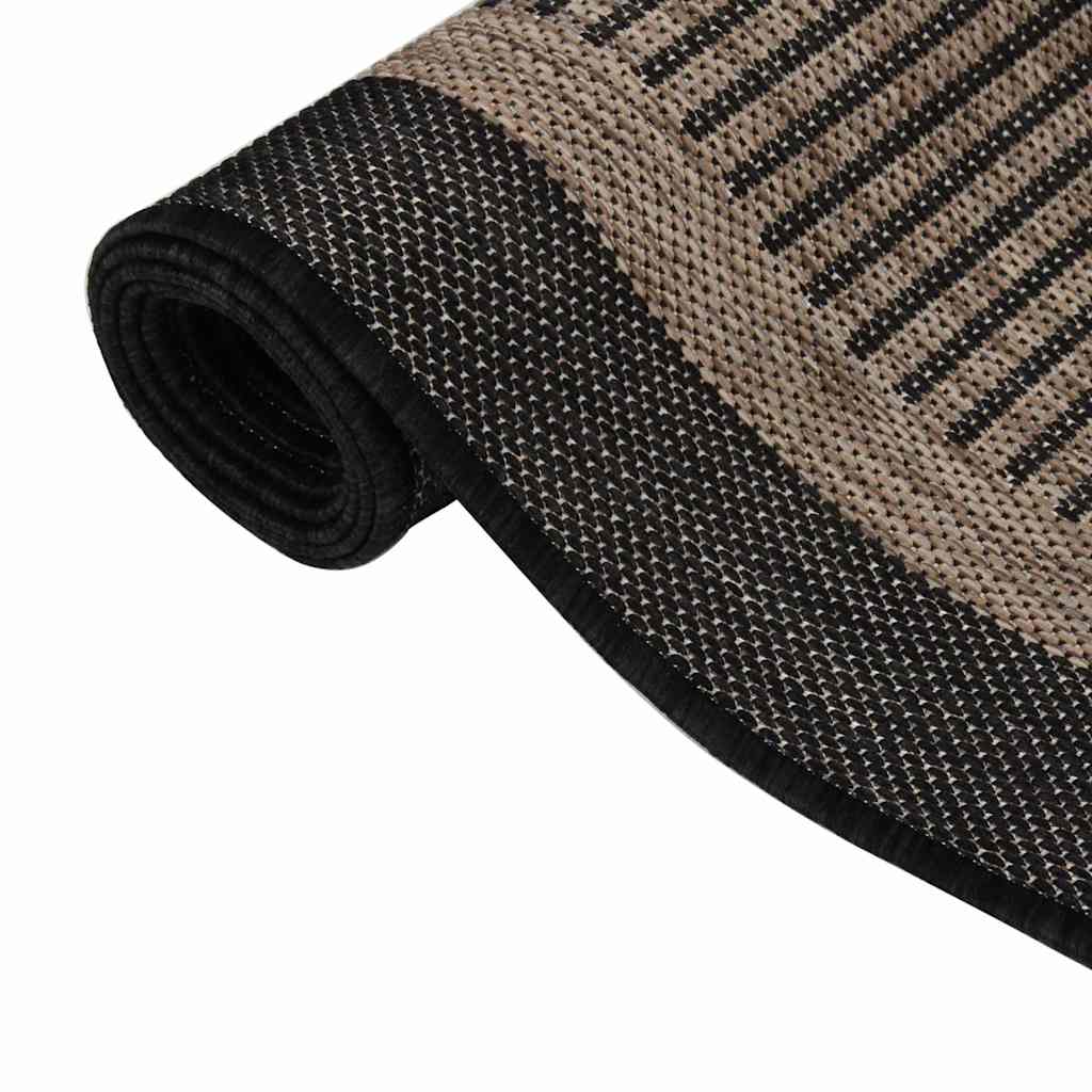 VidaXL Flachgewebter Outdoor-Teppich 200x280 cm Dunkelbraun