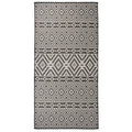 Vidaxl buitenkleed met patroon platgeweven 100x200 cm zwart