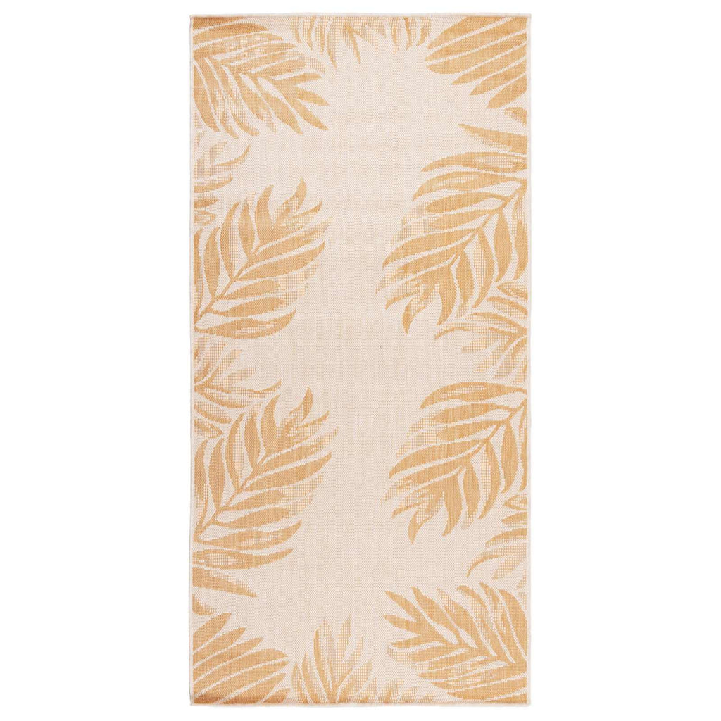 Vidaxl buitenkleed met bladpatroon platgeweven 100x200 cm