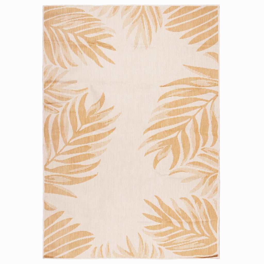 VidaXL Outdoor-Teppich mit Blattmuster, flachgewebt, 120 x 170 cm