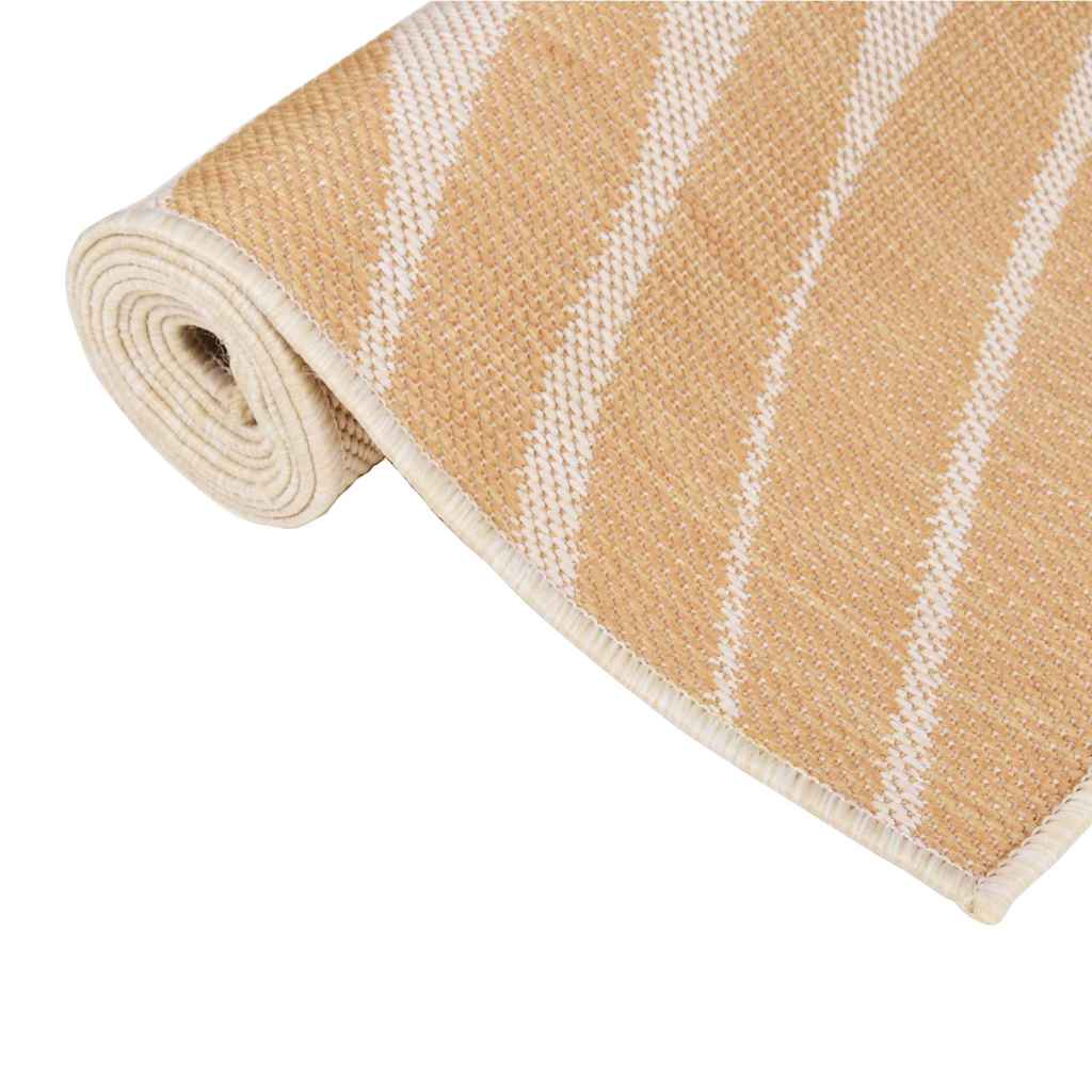 VidaXL Outdoor-Teppich mit Blattmuster, flachgewebt, 120 x 170 cm