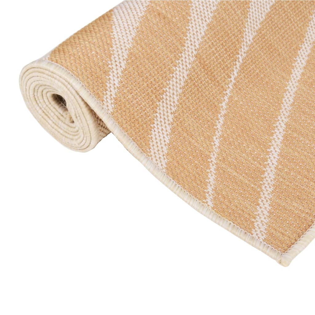 VidaXL Outdoor-Teppich mit Blattmuster, flachgewebt, 120 x 170 cm
