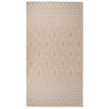 VidaXL Gemusterter, flachgewebter Outdoor-Teppich 80x150 cm Braun