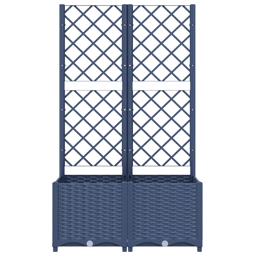 VIDAXL -Planzer mit SLAT 80x40x136 cm Polypropylen dunkelgrau