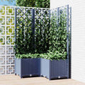 VIDAXL -Planzer mit SLAT 80x80x136 cm Polypropylen dunkelgrau