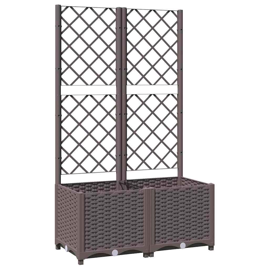 VIDAXL - Pflanzkasten mit Lattenrost 80x40x136 cm Polypropylen braun