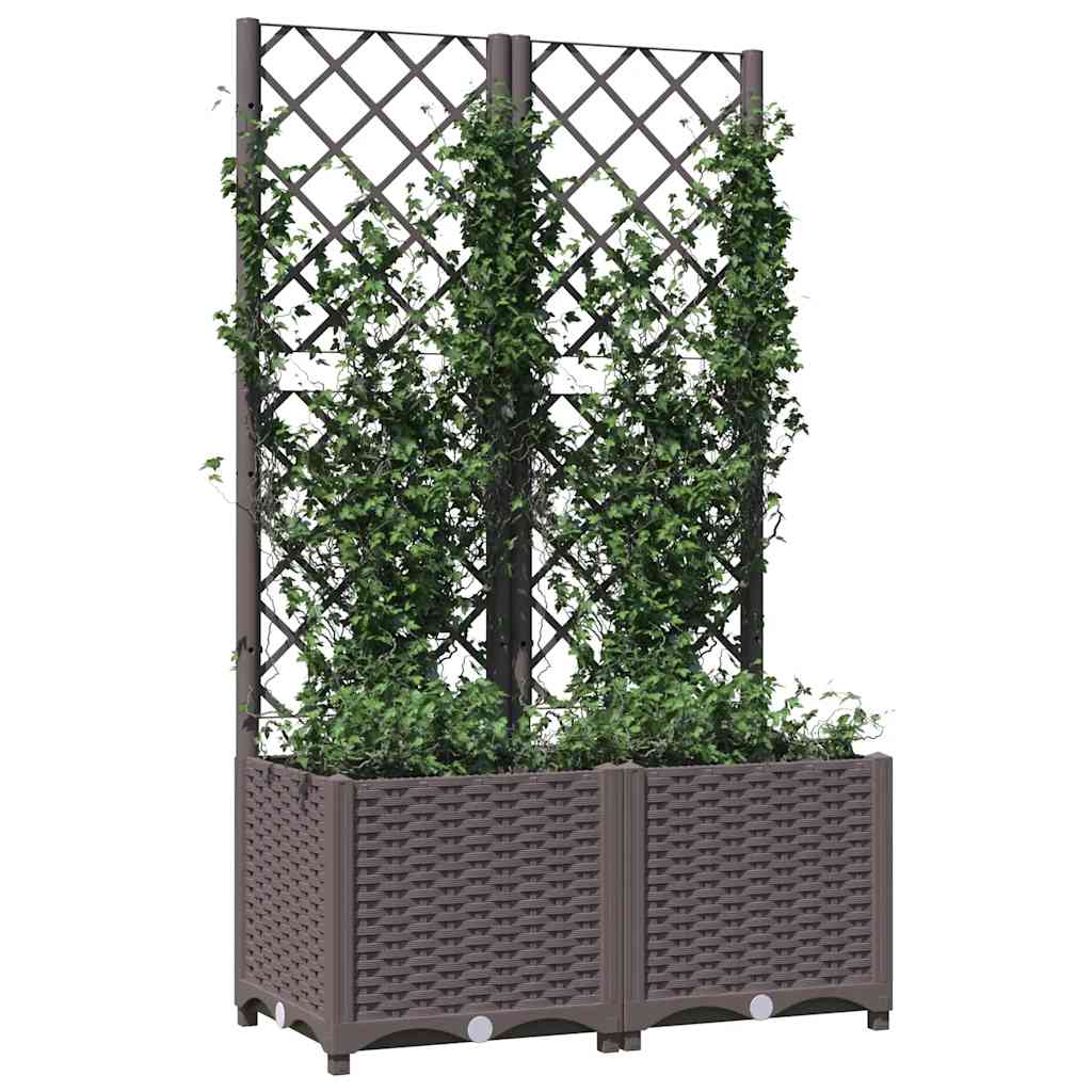 VIDAXL - Pflanzkasten mit Lattenrost 80x40x136 cm Polypropylen braun