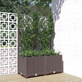 VIDAXL - Pflanzkasten mit Lattenrost 80x40x136 cm Polypropylen braun
