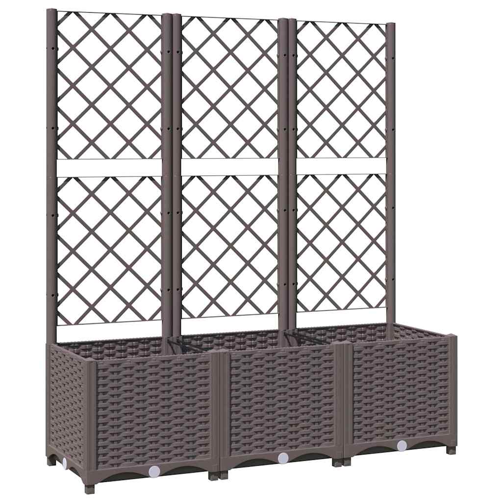 Vidaxx Plannet mit Lattenrost 120x40x136 cm Polypropylen Braun