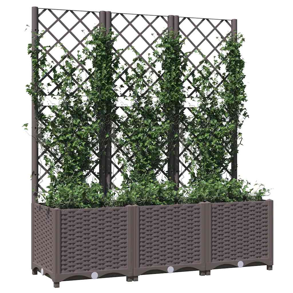 Vidaxx Plannet mit Lattenrost 120x40x136 cm Polypropylen Braun