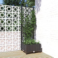 VidaXL Pflanzkübel mit Rankgitter 40x40x121,5 cm Polypropylen Schwarz
