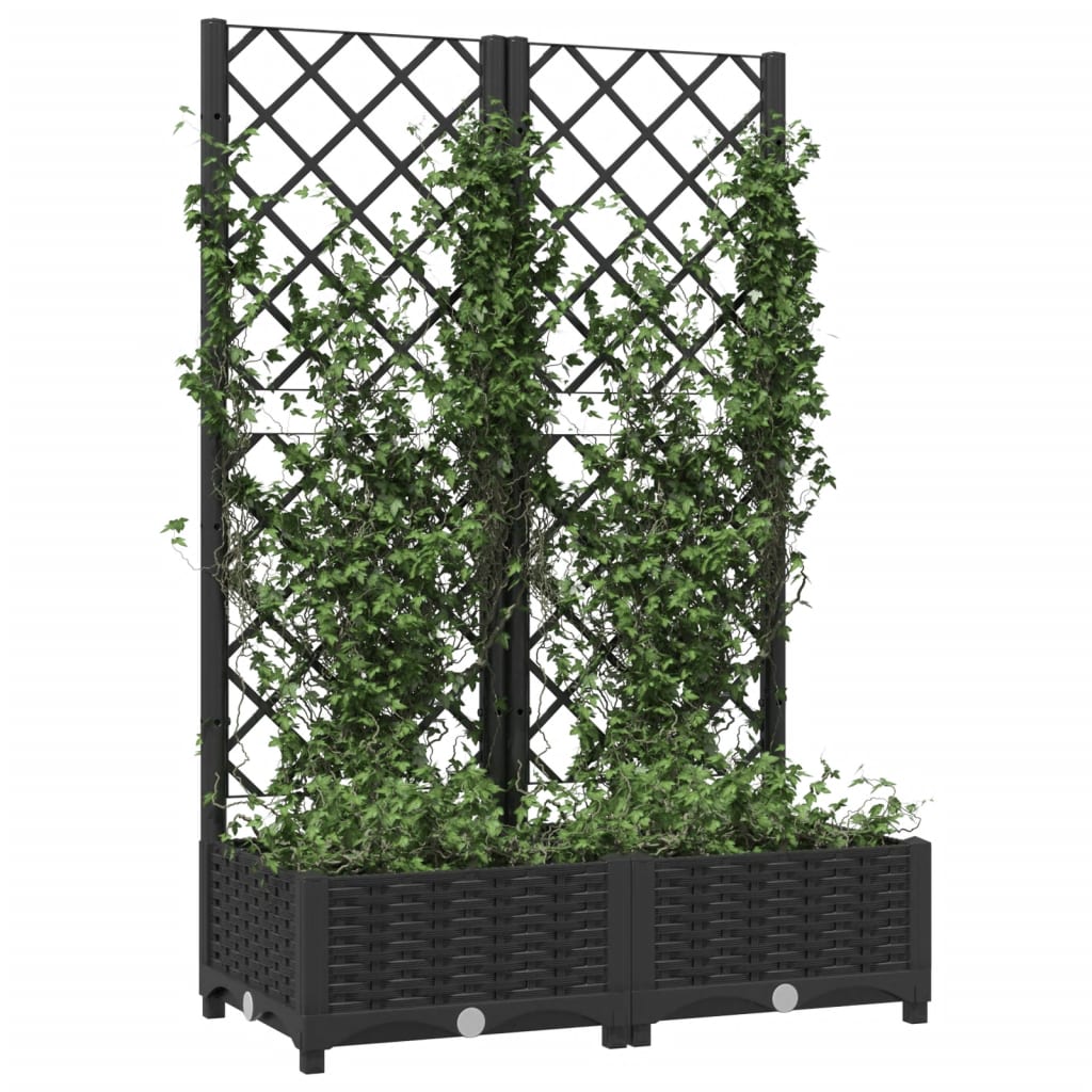 VIDAXL -Planungsbox mit SLAT 80x40x121,5 cm Polypropen Schwarz