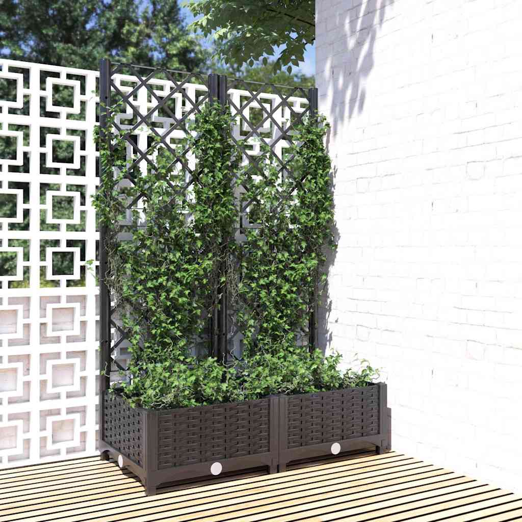 VIDAXL -Planungsbox mit SLAT 80x40x121,5 cm Polypropen Schwarz