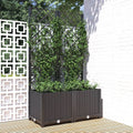 VIDAXL -Planzer mit SLAT 80x40x136 cm Polypropen Schwarz