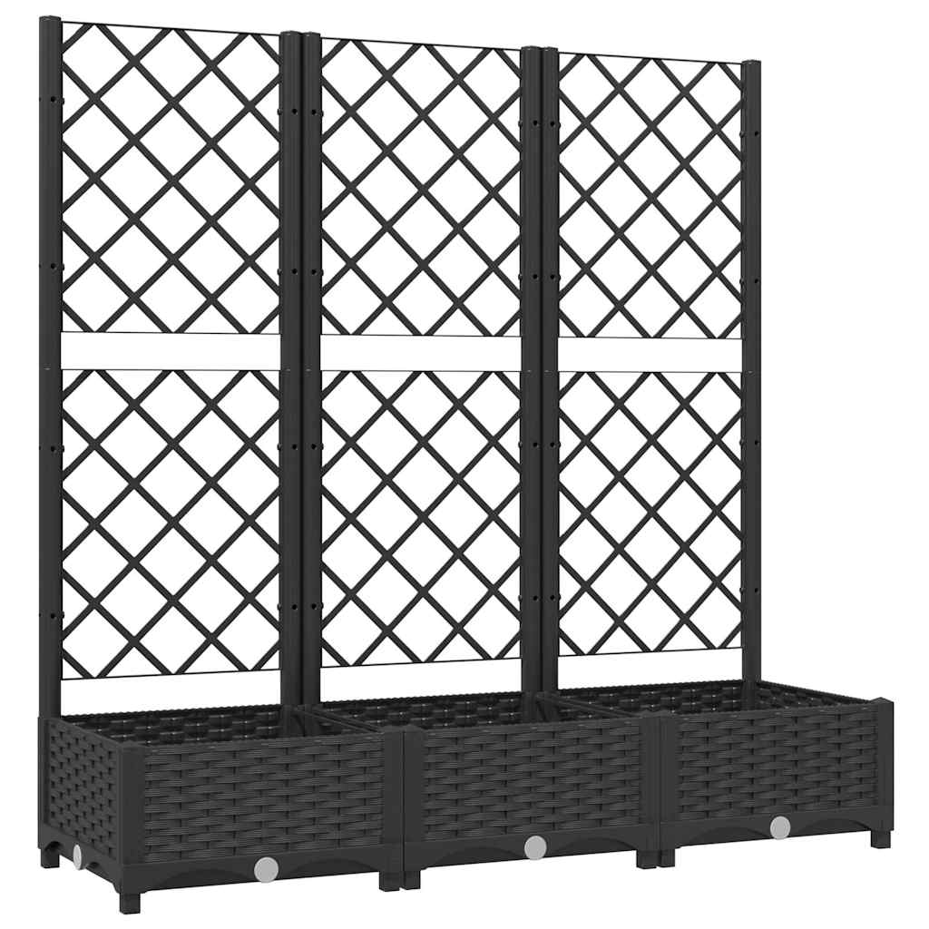 VIDAXL -Planungsbox mit Lamamarbeit 120x40x121,5 cm Polypropen Schwarz