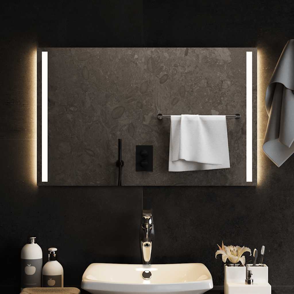 Vidaxl badkamerspiegel led 80x50 cm