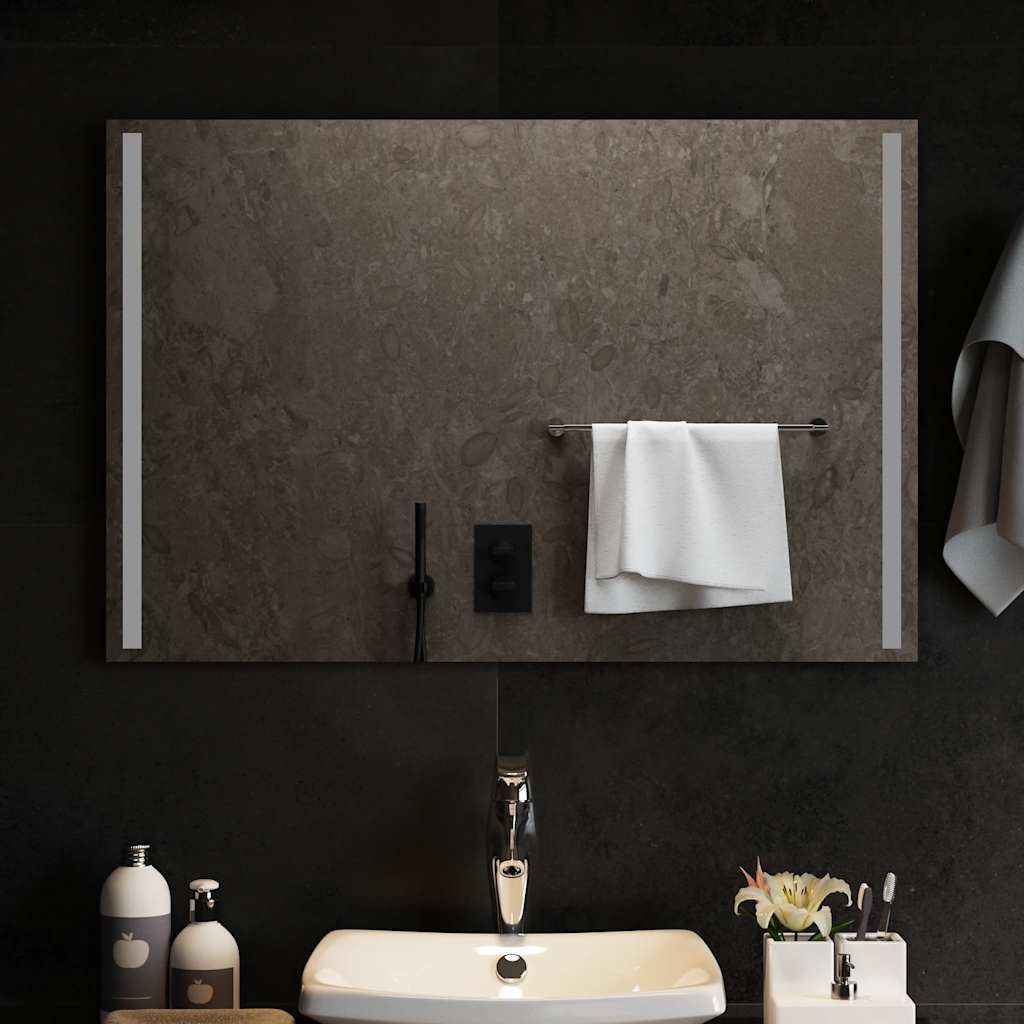 Vidaxl badkamerspiegel led 90x60 cm