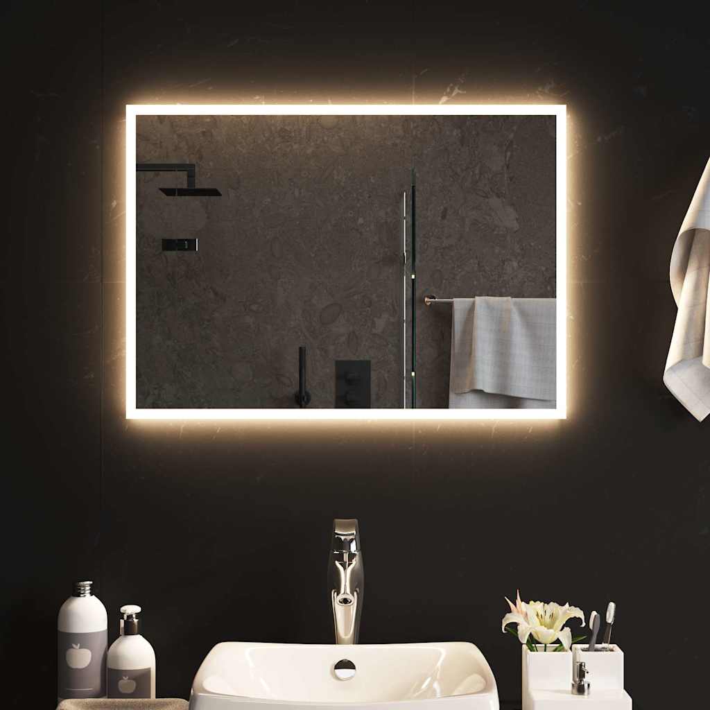 Vidaxl badkamerspiegel led 70x50 cm