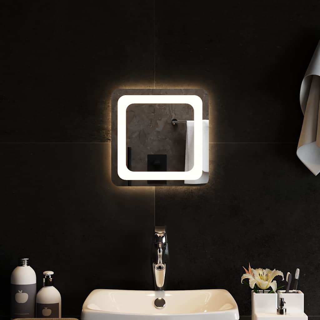 Vidaxl badkamerspiegel led 30x30 cm