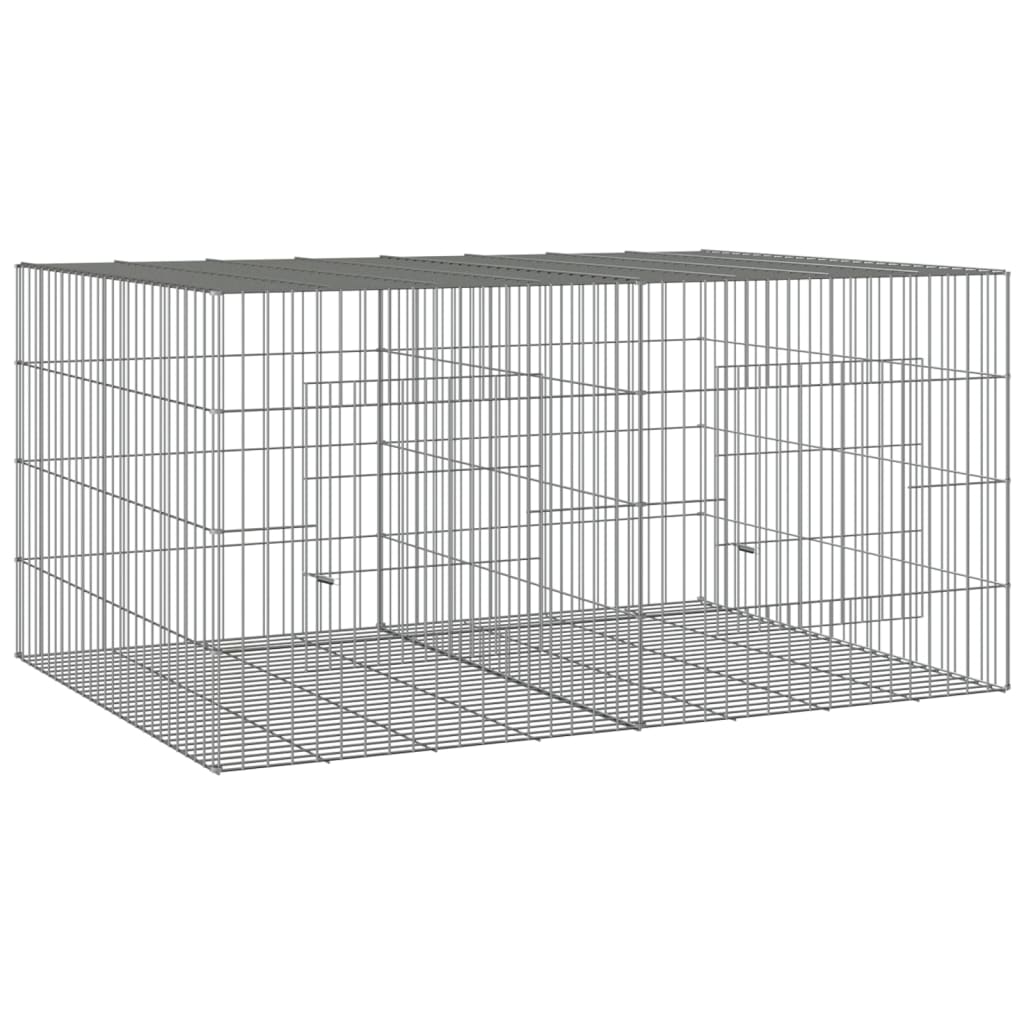 VidaXL -Kaninchenkäfig mit 2 Paneelen 110x79x54 cm verzinkt Anforderungen