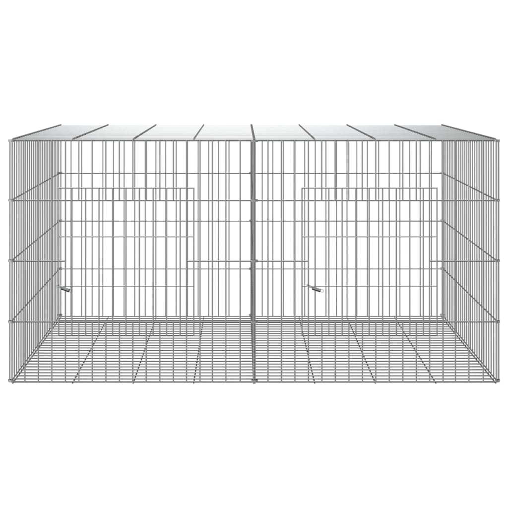 VidaXL -Kaninchenkäfig mit 2 Paneelen 110x79x54 cm verzinkt Anforderungen