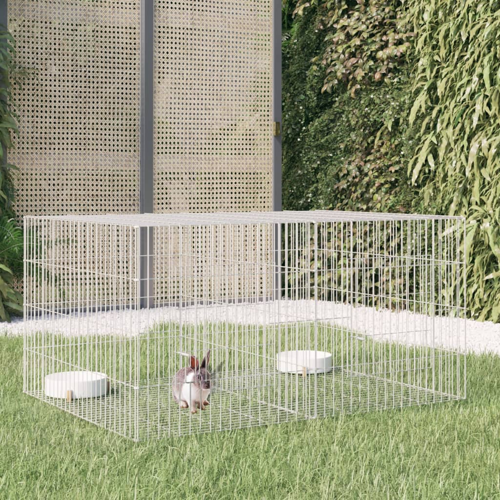 VidaXL -Kaninchenkäfig mit 2 Paneelen 110x79x54 cm verzinkt Anforderungen
