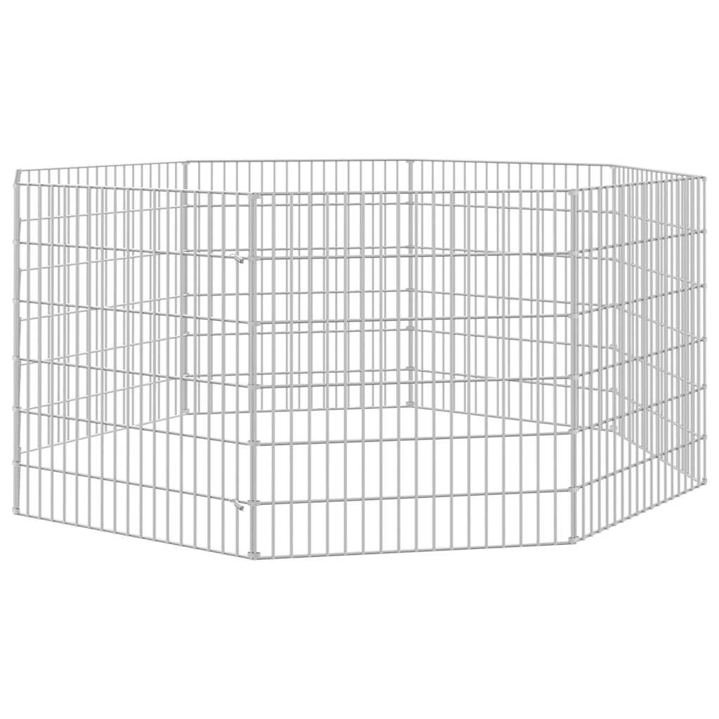 VidaXL Tierunterstand, 8 Paneele, 54 x 60 cm, verzinktes Eisen
