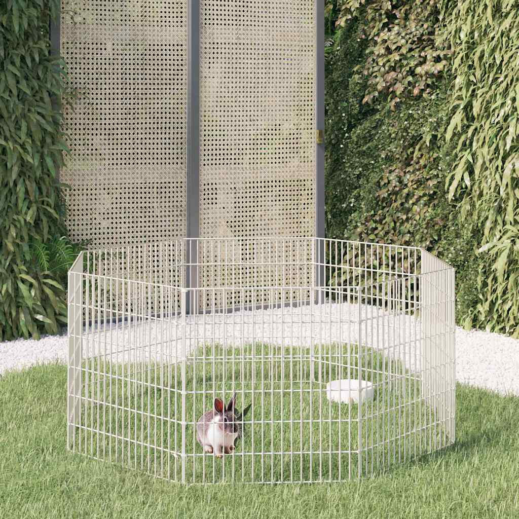 VidaXL Tierunterstand, 8 Paneele, 54 x 60 cm, verzinktes Eisen