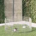 VidaXL Tierunterstand, 8 Paneele, 54 x 60 cm, verzinktes Eisen