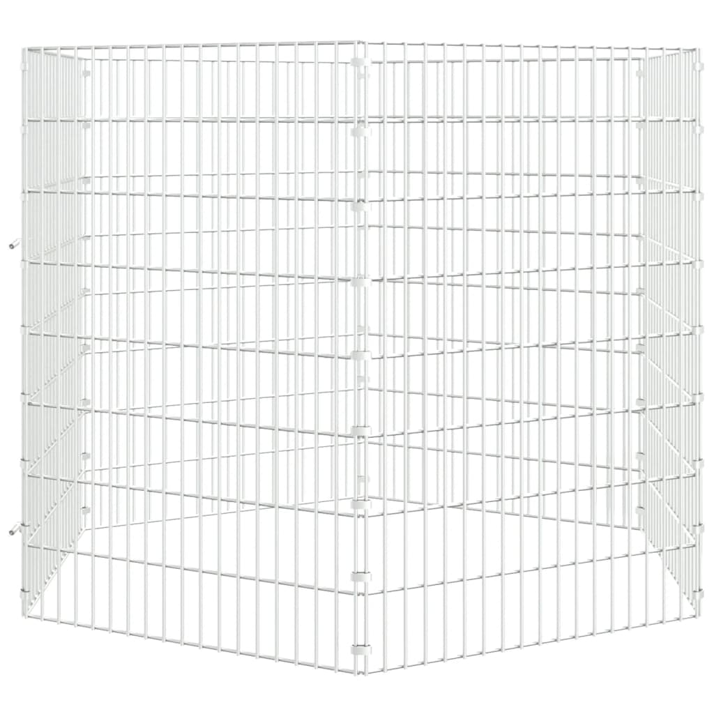 VidaXL Tierunterstand, 6 Paneele, 54 x 80 cm, verzinktes Eisen