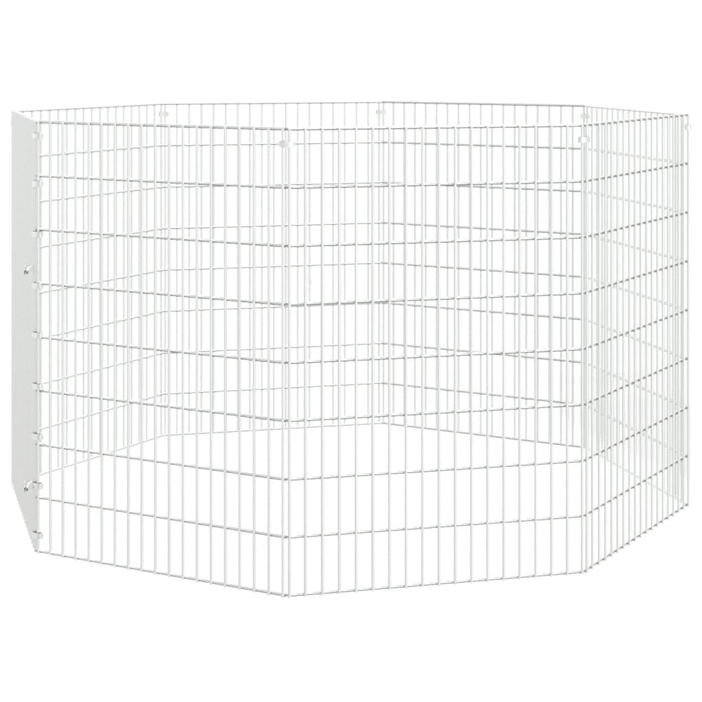 VidaXL Tierunterstand, 8 Paneele, 54 x 80 cm, verzinktes Eisen