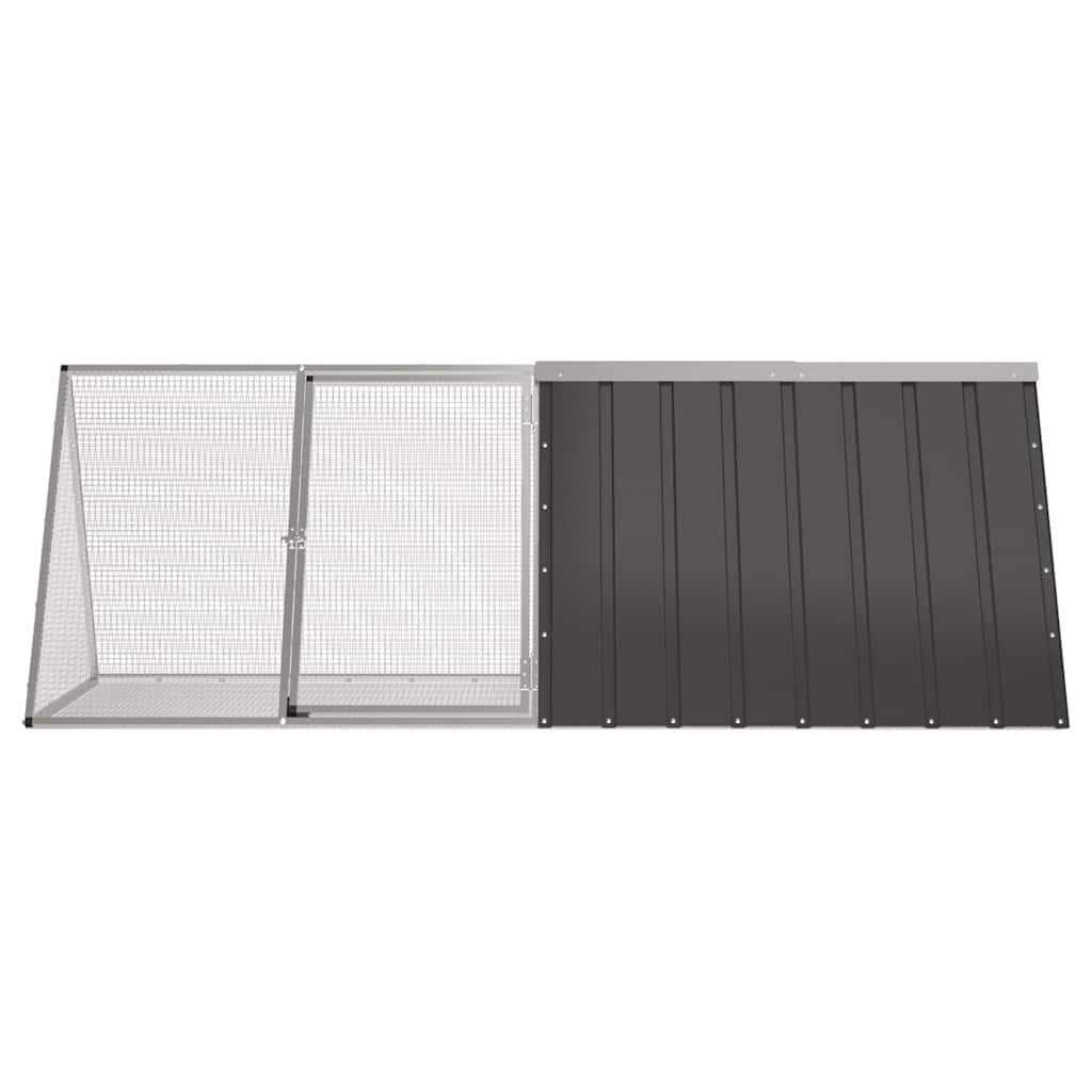 Vidaxl konijnenhok 201,5x80,5x71 cm gegalvaniseerd staal antraciet