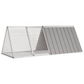 Vidaxl konijnenhok 201,5x80,5x71 cm gegalvaniseerd staal grijs