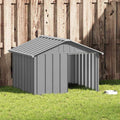VidaXL Hundeloft 116,5 x 103 x 81,5 cm, verzinktes Stahlgrau