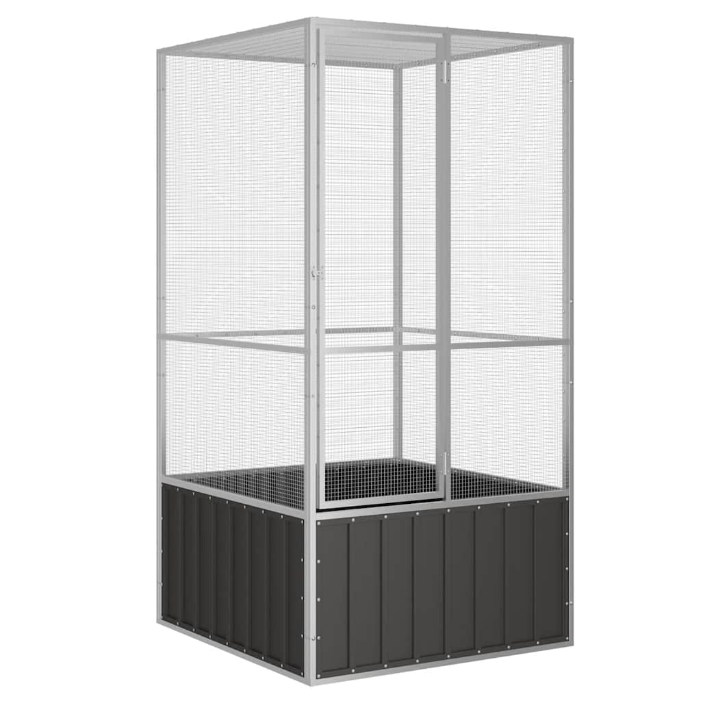 Vidaxl Vogelkäfig 111x107x211,5 cm verzinkter Stahl -Anthrazitfarbe
