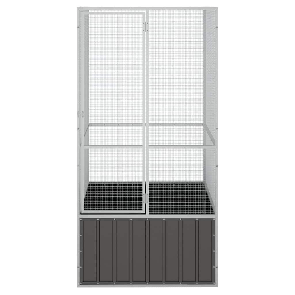 Vidaxl Vogelkäfig 111x107x211,5 cm verzinkter Stahl -Anthrazitfarbe