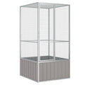 Vidaxl Vogelkäfig 111x107x211,5 cm verzinkter Stahl grau