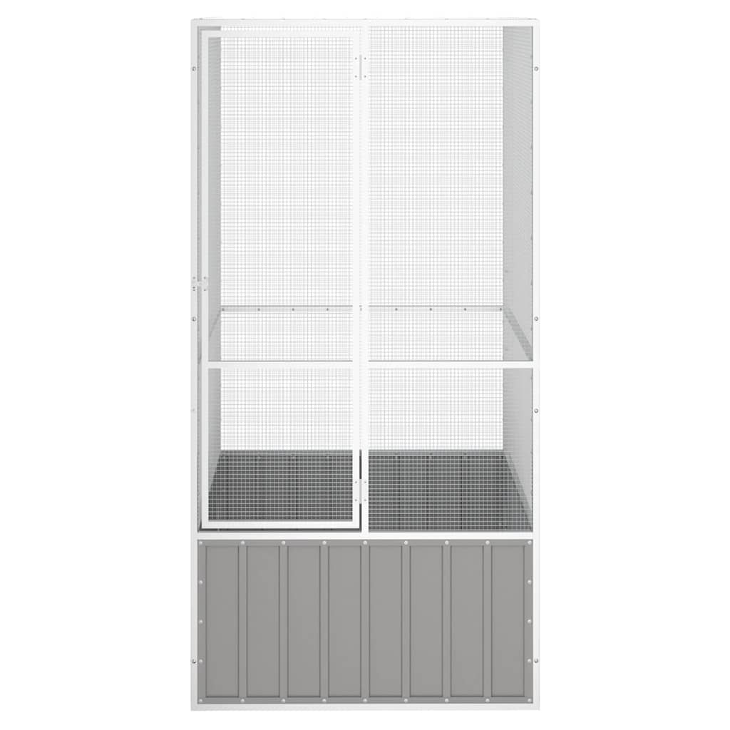 Vidaxl Vogelkäfig 111x107x211,5 cm verzinkter Stahl grau