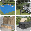 Vidaxl dekzeil 180 g m² 6x12 m hdpe grijs