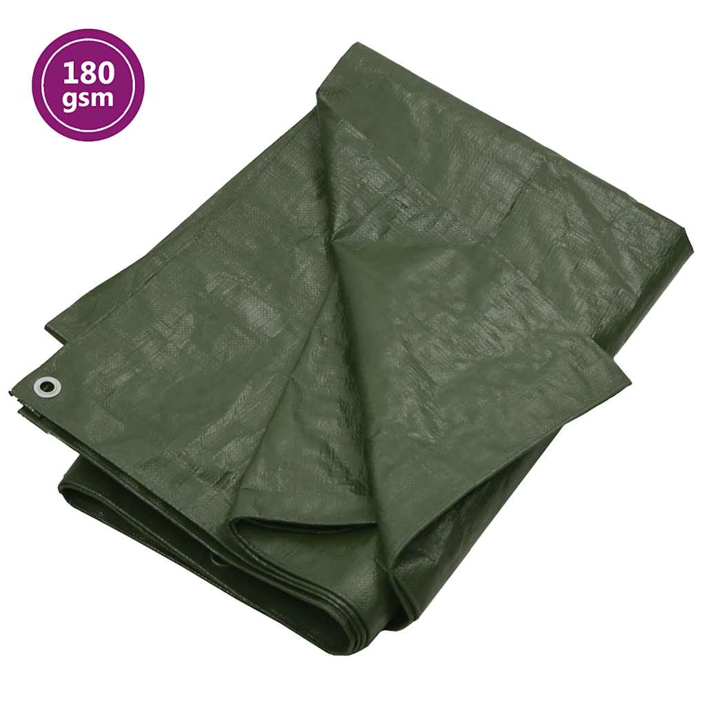 Vidaxl dekzeil 180 g m² 8x8 m hdpe groen