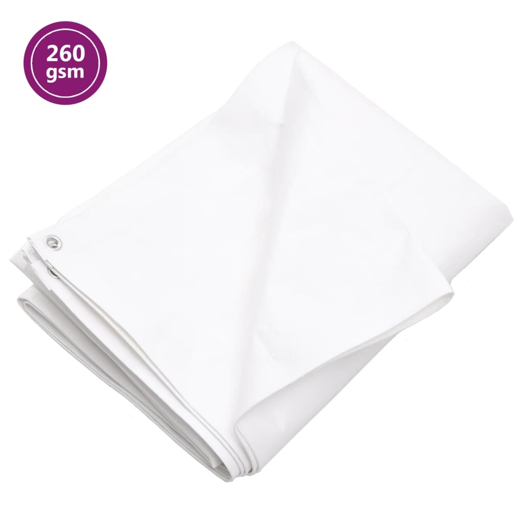 Vidaxl dekzeil 260 g m² 8x8 m hdpe wit