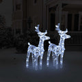 VidaXL Weihnachtsrentier, 2 Stück, 80 LEDs, Acryl, kaltweiß