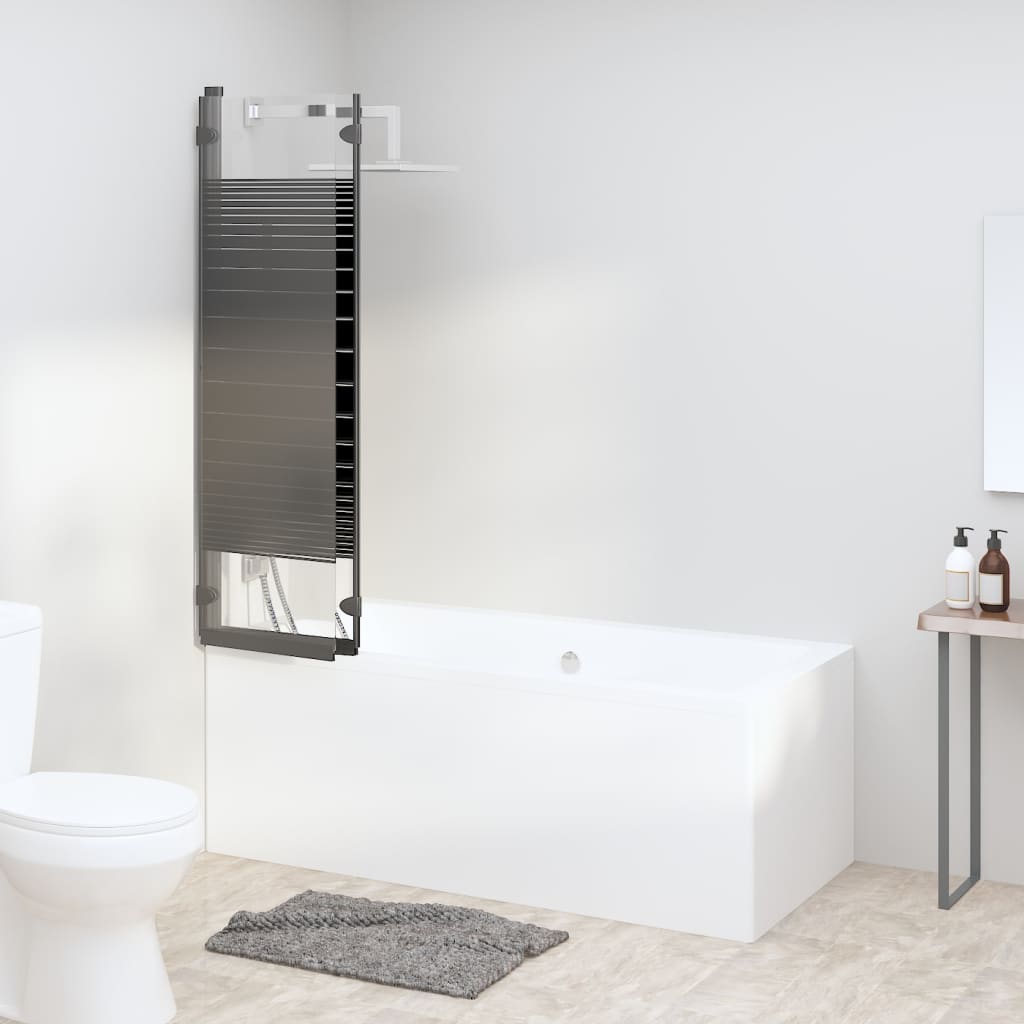 Vidaxx Duschgehäuse 3 Panele 130x130 cm ESG Schwarz