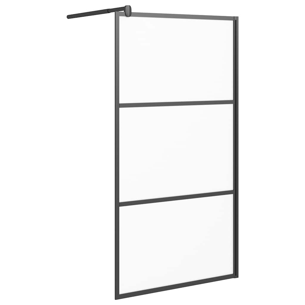 Vidaxx Walk-in Duschwand 100x195 cm matt ESG-Glas schwarz