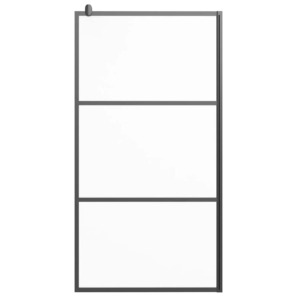 Vidaxx Walk-in Duschwand 100x195 cm matt ESG-Glas schwarz